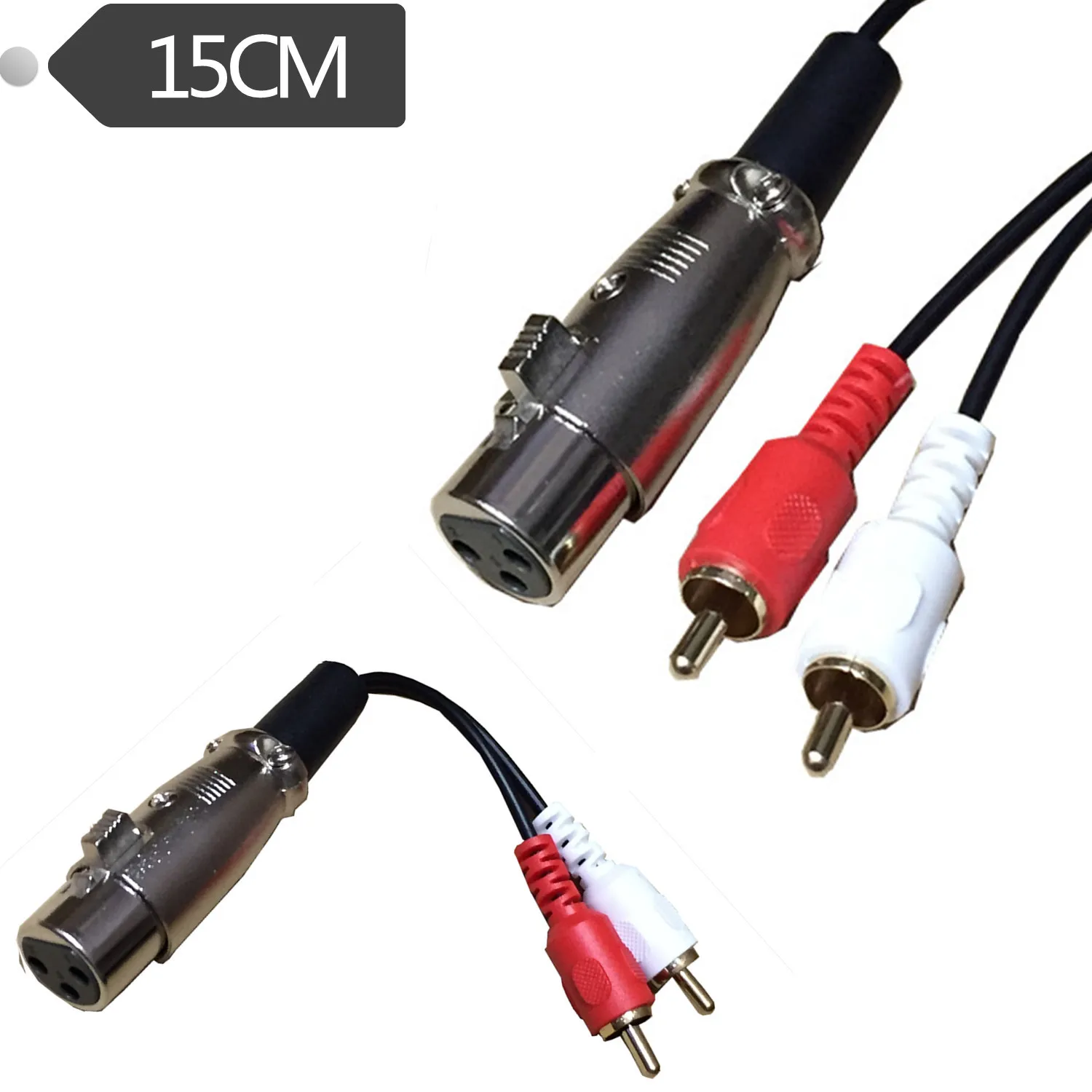 Красный whited 2 RCA папа к XLR Женский стерео аудио динамик amp Y КАБЕЛЬ 0 15 м|y cable|cable yrca to