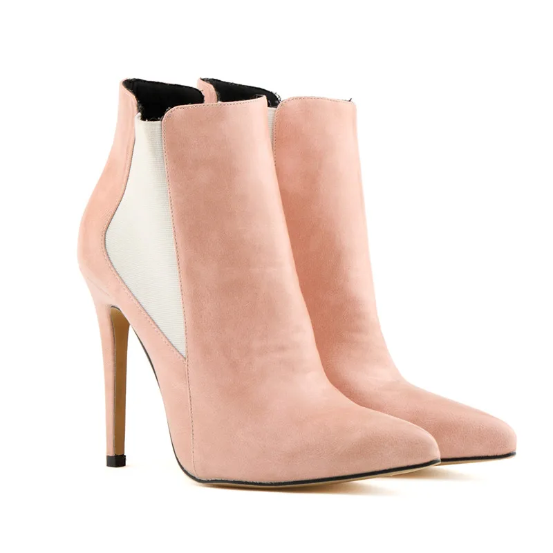 Женские ботинки LOSLANDIFEN сексуальные ботильоны из искусственной кожи с острым