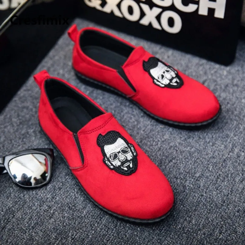 

Cresfimix zapatos hombre male fashion comfortable spring & summer slip on red shoes man cool street shoes plus size shoes c2730