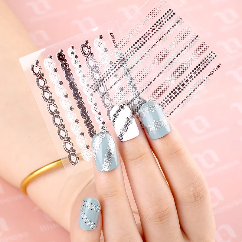 наклейки на ногти для ногтей 24 шт./лот 3d Ногтей Наклейки Красоты Летние Стили