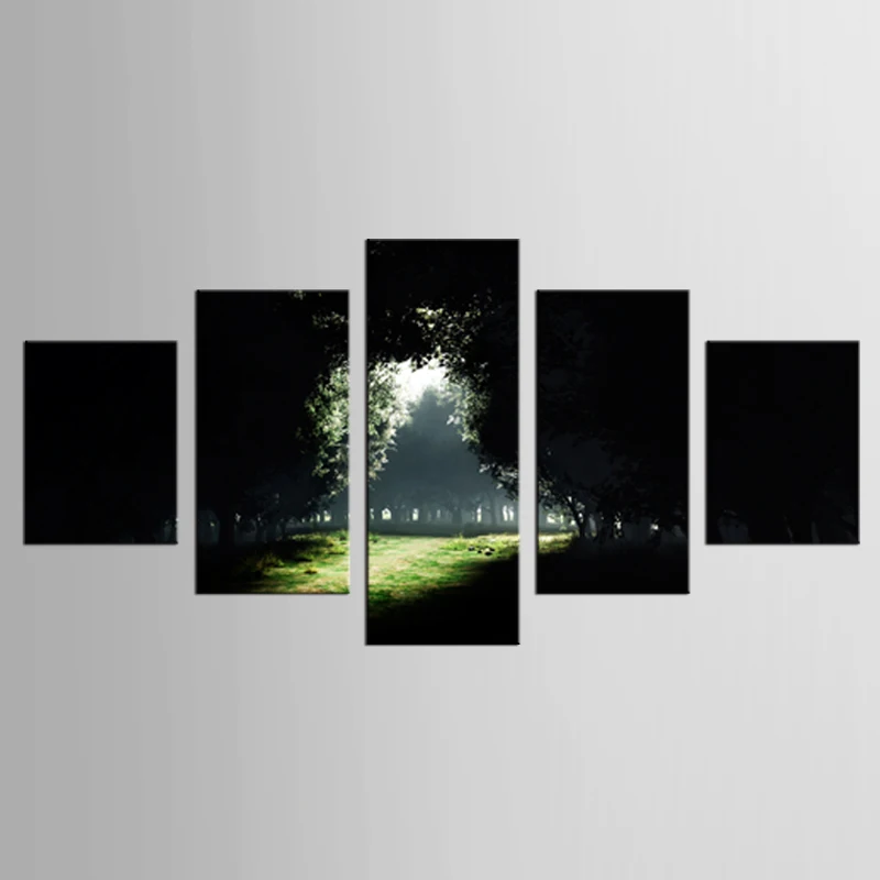 

5 pieces framed Wall Art Picture Gift Home Decoration Canvas Print painting Mysterious garden wholesale/XYZ-FJ-(23)
