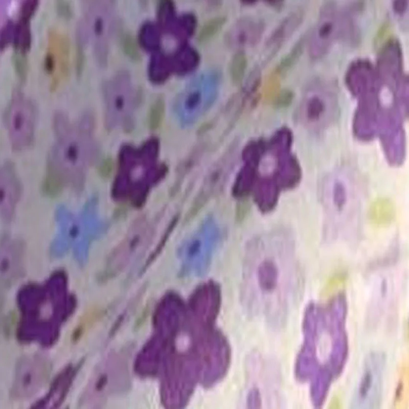 Свежий фиолетовый милый цветочный хлопок Лоскутная ткань стеганая для шитья