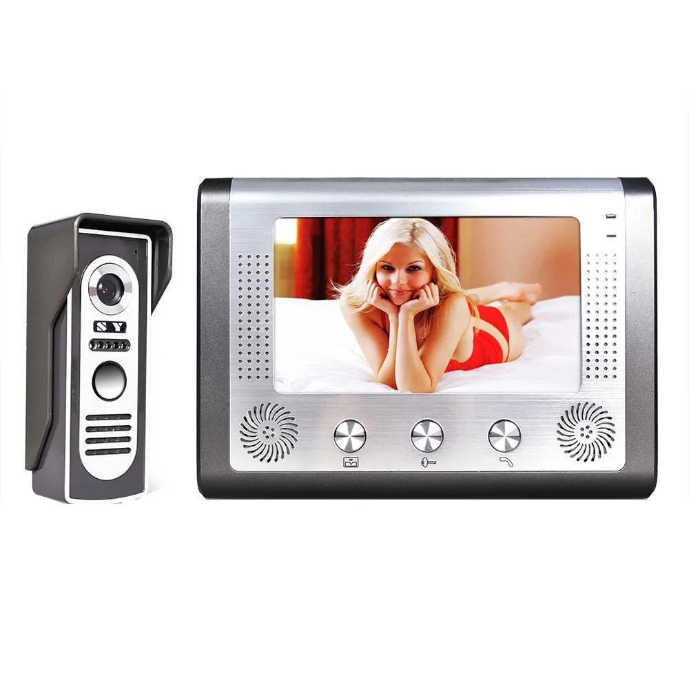 Проводной видеодомофон SY801M11 с ЖК дисплеем 7 дюймов|doorbell intercom|doorphone cameravideo interphone |