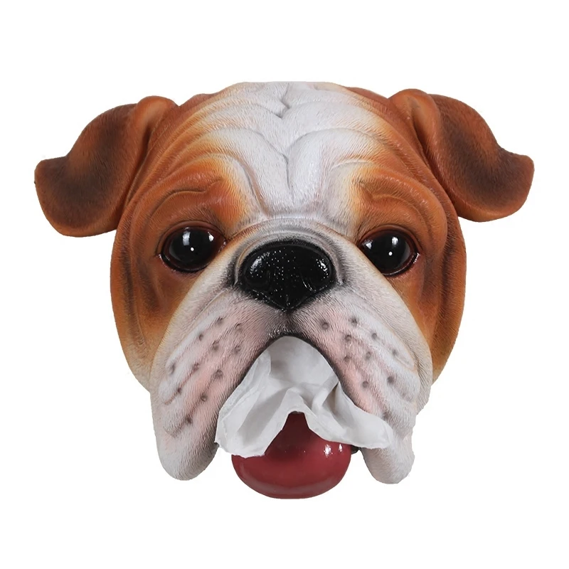 

Decorative Tissue Box Durable Wall Mounted Hanging Bathroom Animal Dog Canister Toilet Paper Tissue Roll Holder Toilet Holder