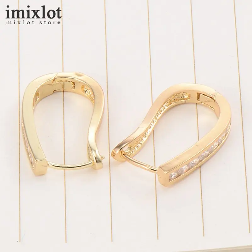 Imixlot U Форма Кристалл Серьги гвоздики для Для женщин ювелирные Brincos роскошные