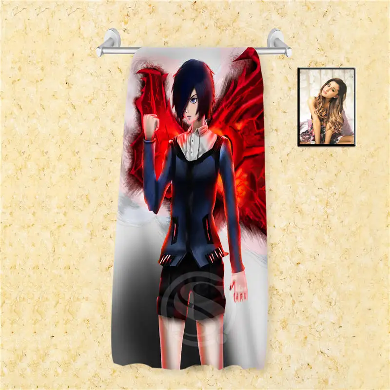 V#4 Fashion Custom anime tokyo ghoul Cotton Bath Towel Man Popular Shower For your family 66X135cm 7-12#r4 |