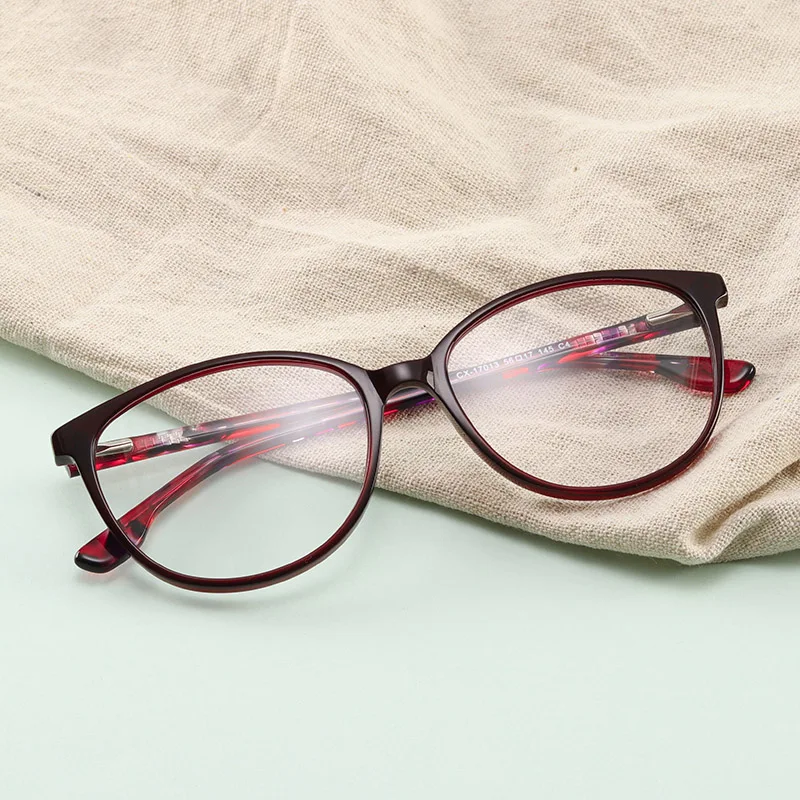 Women Transparent Round Spectacles Prescription Goggles Female Grade Designer Slingshot Hinge Corrective Glasses#CX-17013 |