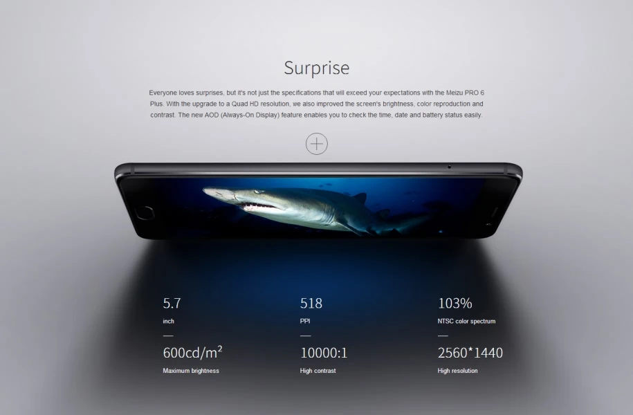 Meizu PRO 6 PLUS, 4G LTE, 5,7 дюймов, 2K экран, четыре ядра, Exynos 8890, 4 ГБ, 64 ГБ, 12 МП камера, mTouch, мобильный телефон