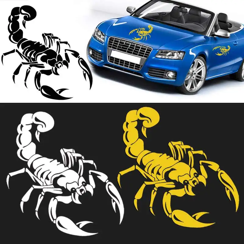 1 шт. Стикеры для стайлинга автомобиля 3D наклейки на мотоцикл с милым скорпионом