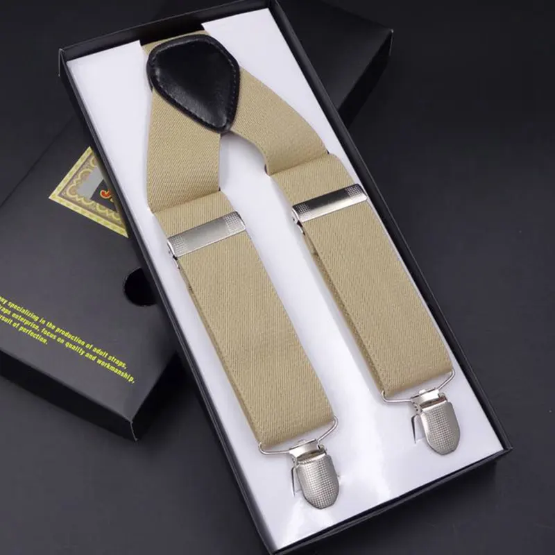 

High Quality Suspenders for Men Business Strap Wedding Party Suspender Solid Color Braces for Women Tirantes Mens Accessories