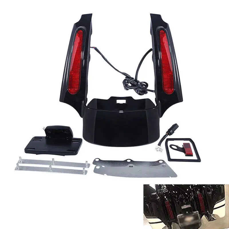 LED заднее крыло удлинитель для Harley Electra Road Street Gilde Glide Custom FLTRX FLHR FLHT FLHX 2009 2013|Накладки