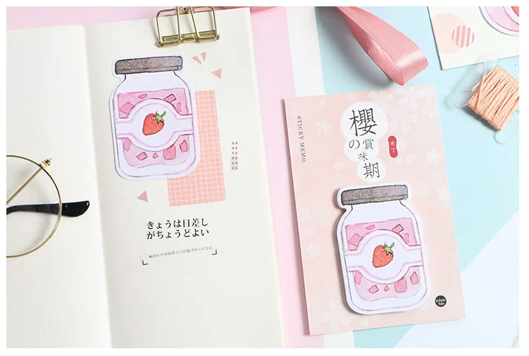 1 шт. блокнот для заметок Липкие заметки Kawaii Sakura's taste paper блокнот дневник в стиле Скрапбукинг наклейки канцелярские блокноты для офиса и школы