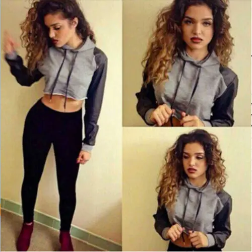 2017 Горячая сексуальная Женская толстовка с длинным рукавом мягкая хлопковая