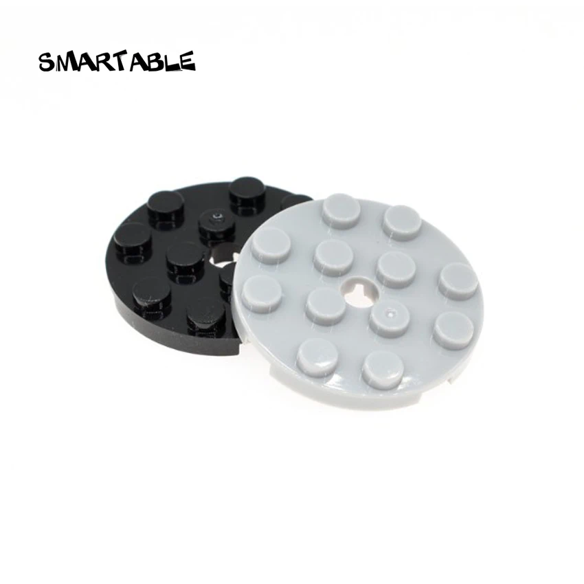 Smartable пластина Круглый 4x4 со штифтовым отверстием строительные блоки MOC детали