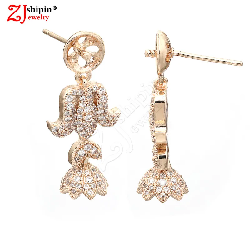 Серьги ZJSHIPIN из латуни с микро-инкрустированными фианитами аксессуары для