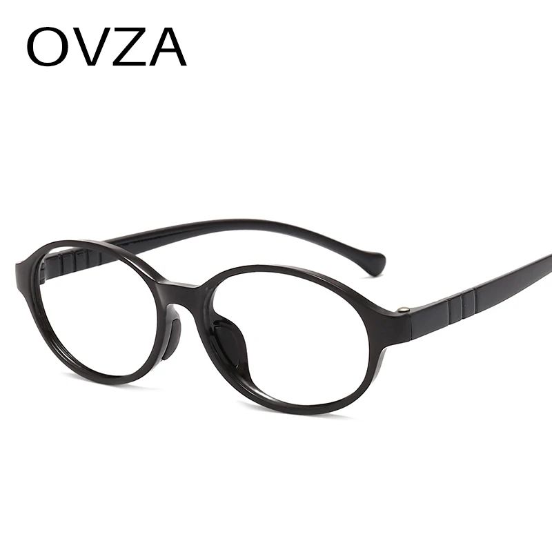OVZA/детские оправы для очков для мальчиков TR90, оптическая оправа для девочек, модные очки, овальные прозрачные линзы S6036