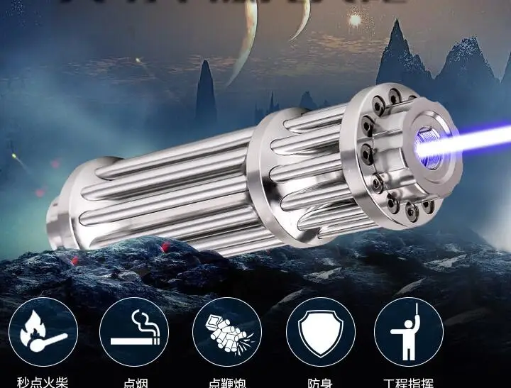 Самый мощный горения лазерной факел пушки 450nm фонарик синий лазерный указатель