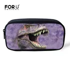 Косметички FORUDESIGNS с разноцветными животными, 3D печать динозавров, мальчиков, карандаш, сумка, школьные принадлежности канцелярские принадлежности, косметичка
