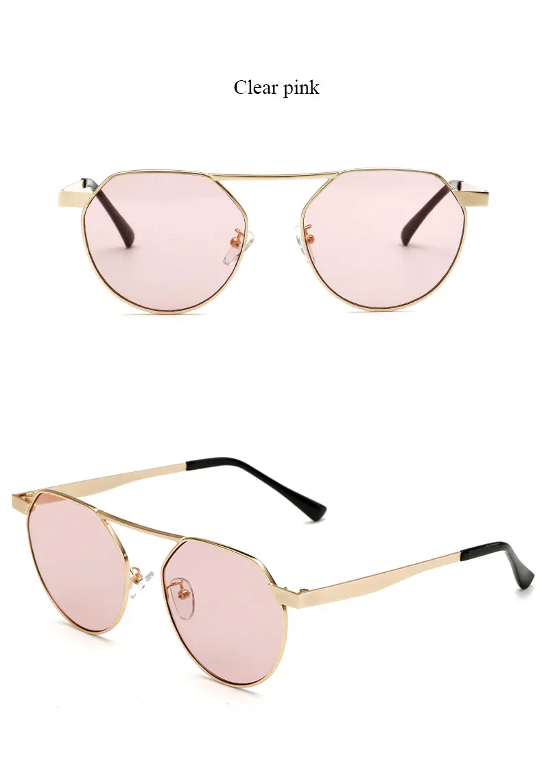 VictoryLip Round Flat Top Sunglasses Women 2017 Cool New Fashion Brand Designer UV400 Sun Glasses Female Metal Frame | Аксессуары для