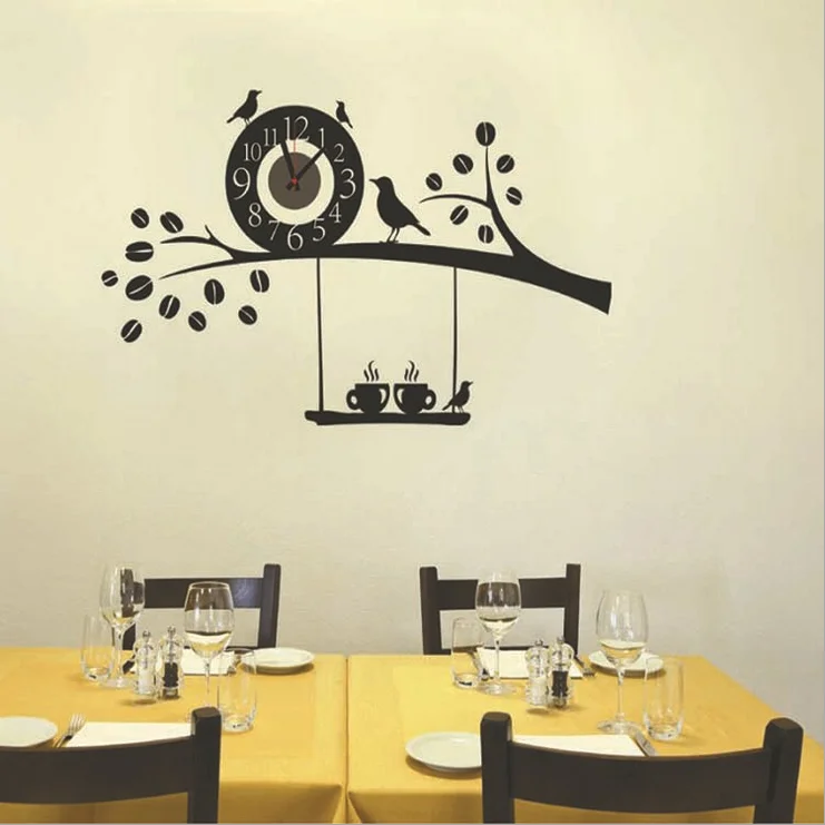 Милые настенные часы 3D сделай сам большие декоративные с мультяшными рисунками