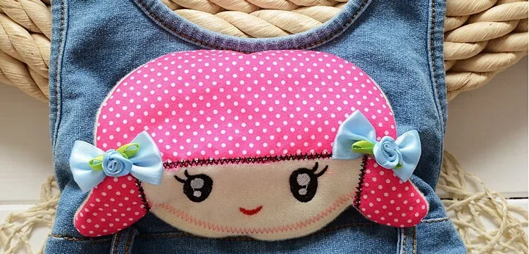 Комбинезон NYSRFZ джинсовый для девочек 1-5 лет Модный комбинезон из денима с