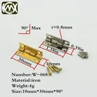 Шкатулка для ювелирных изделий KIMXIN, металлическая петля для деревянных коробок, 10*30 мм, 10 шт., 4 отверстия, петли, w-068