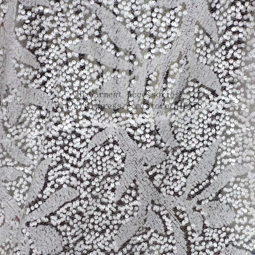 Кружевная ткань с блестками 130 см | Дом и сад