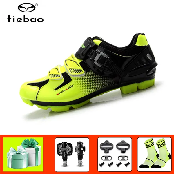 pedals for 1303 G Tiebao велосипедная обувь mtb sapatilha ciclismo SPD педали для езды на велосипеде самофиксирующаяся дышащая обувь chaussures vtt homme - Цвет: pedals for 1303 G