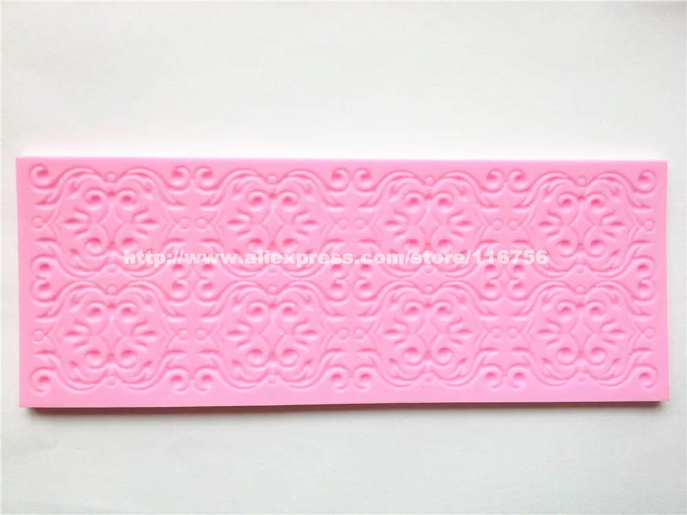 Новинка! Бесплатная доставка Большая ткань кружева силиконовая форма украшения