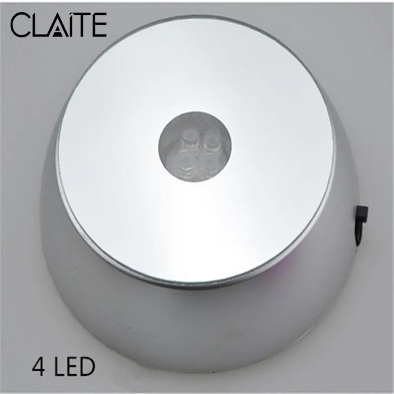CLAITE LED кристалл свет база красочный/белый кристаллический дисплей ремесла