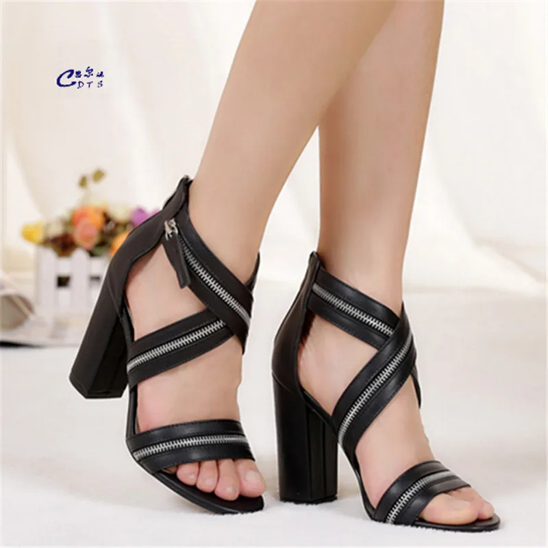 CDTS женская обувь модные босоножки на толстом высоком каблуке 10 см женские летние
