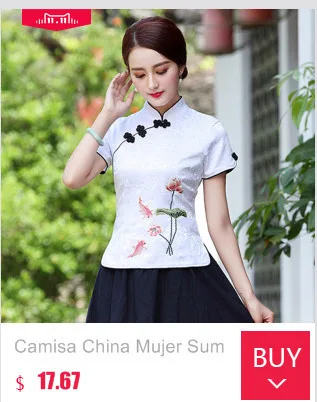 SHENG Коко китайский Винтаж Костюмы костюм Guzheng Cheongsam Чай топы, летний льняной костюм Традиционный китайский Стиль рубашки Для женщин