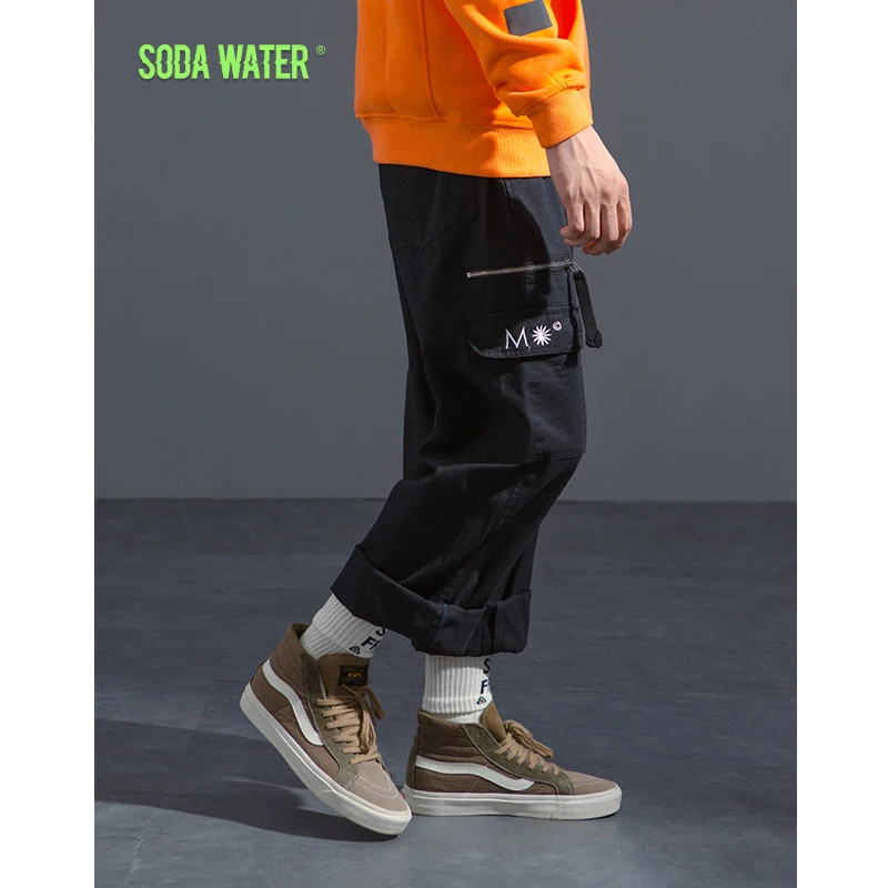 SODA воды прямые для мужчин повседневные штаны большой карман штаны-карго мужской
