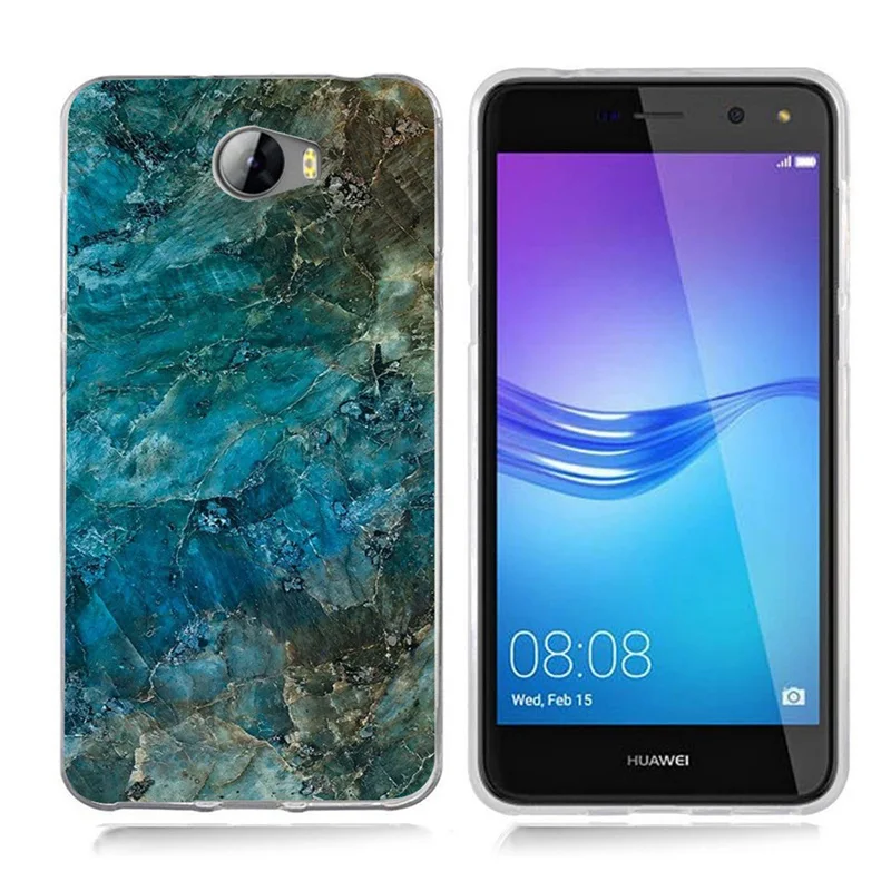 Чехол для Huawei Y5 ii Y5ii чехол/5A LYO-L21/Y6 II компактный ТПУ цветной мягкий чехол с