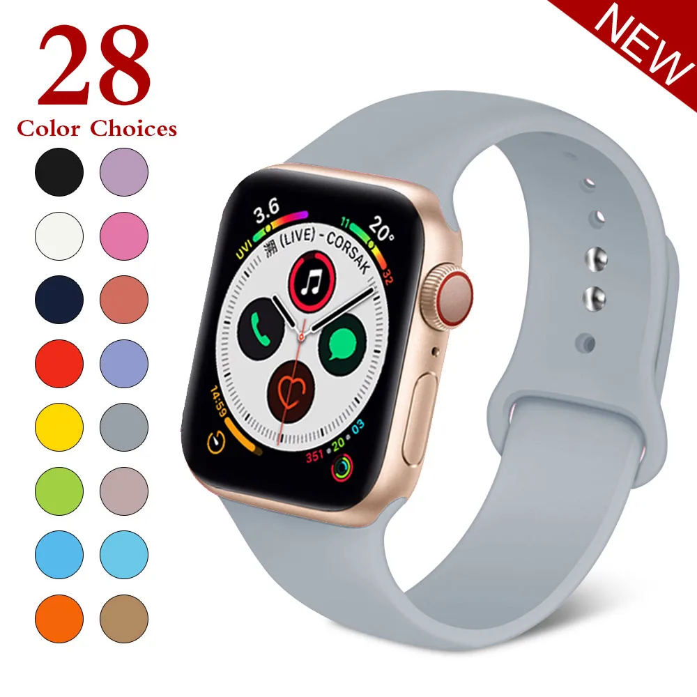 Спортивный мягкий силиконовый сменный ремешок 38 мм от mu sen для Apple Watch версии 1, 2, ремешок 42 мм на запястье, ремешок для iWatch Sport - Цвет ремешка: Carboniferous green