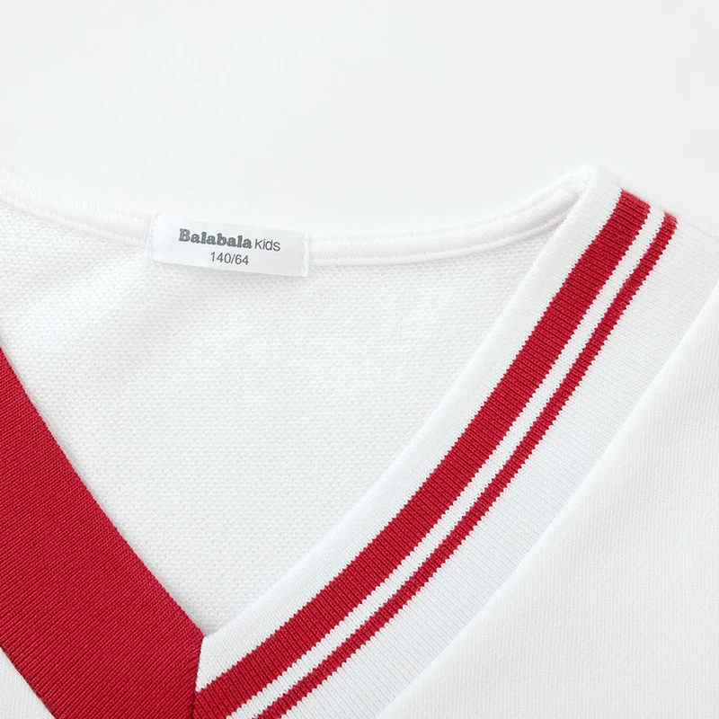 Платье для девочек Balabala хлопковое платье с длинным рукавом спорта и отдыха на