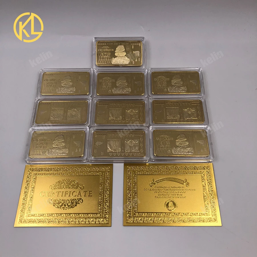 

Бесплатная доставка 1000 шт./лот Зимбабве сто долларов Trullion золотые металлические банкноты монета с 10 сертификатами Fedex TNT UPS