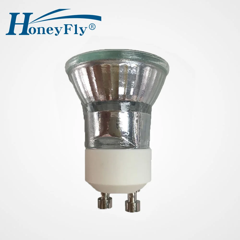HoneyFly 20pcs Dimmable Mini Halogen Lamp 230V MR11 GU10 35W +C(35mm) Halogen Bulb Light 3000K Glass Cover Indoor For Lava Lamp
