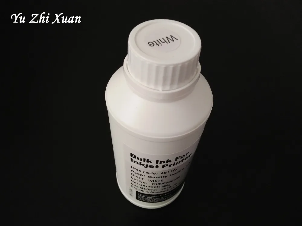 500 мл белые текстильные чернила для Epson R280 R290 R330 R1800 R1900 R2000 R2400 R3000 1390 1400 1410 1430