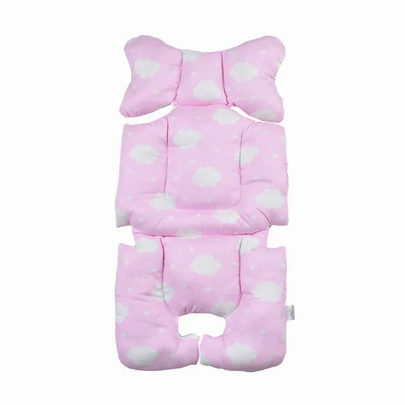 Pink Clouds Детская Хлопковая подушка для детской коляски с принтом, подушка для кресла на колесиках, подушка для матрасов, детская коляска, утолщенная теплая подушка - Цвет: Pink Clouds
