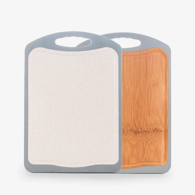 1Pcs Kitchen Chopping Board Double-sided Dual-purpose Cutting Thickening Anti-skid Meat Vegetables PP+Bamboo 38.5cm*26.5cm*2cm | Дом и сад