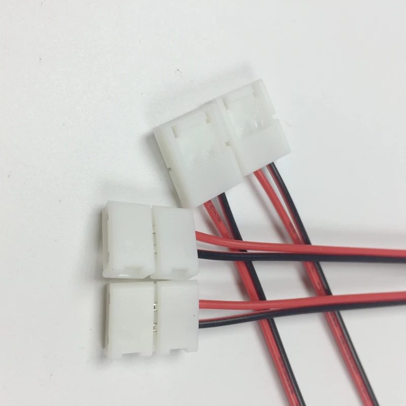 100 шт./лот 8 мм 2 pin светодиодные ленты разъем led удлинитель провода аксессуары с