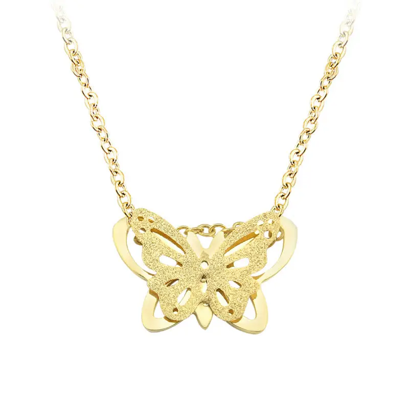 Модные ожерелья с подвесками в виде бабочек для женщин ожерелье-чокер нажимным