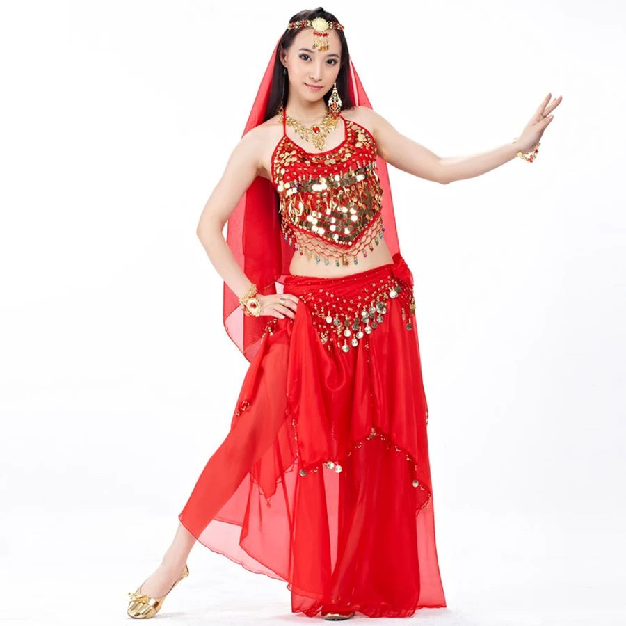 Новинка 2018 костюм для танца живота профессиональный из 5 предметов (цепочка на