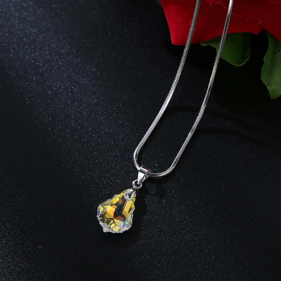 MALANDA Мода Кристалл от Swarovski набор капли воды ожерелье серьги для женщин Ювелирные