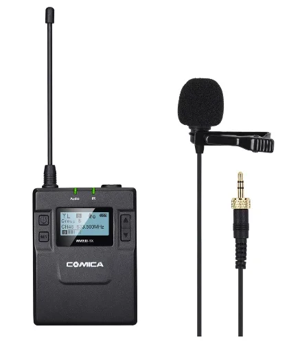 CoMica CVM-WM300TX UHF 96 каналов 120 м рабочее расстояние металлический беспроводной микрофон w один Lavalier передатчик для DSLR видеокамеры