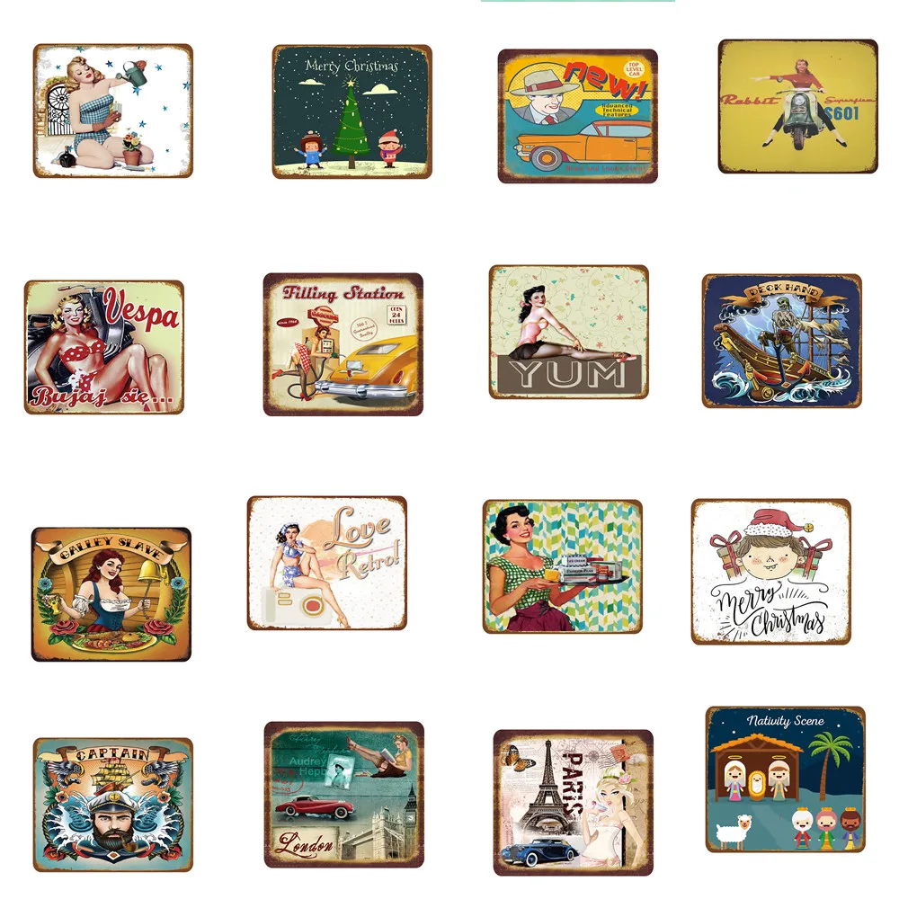 Ms. рекламная вывеска большой Винтаж металла художественное изображение на жести