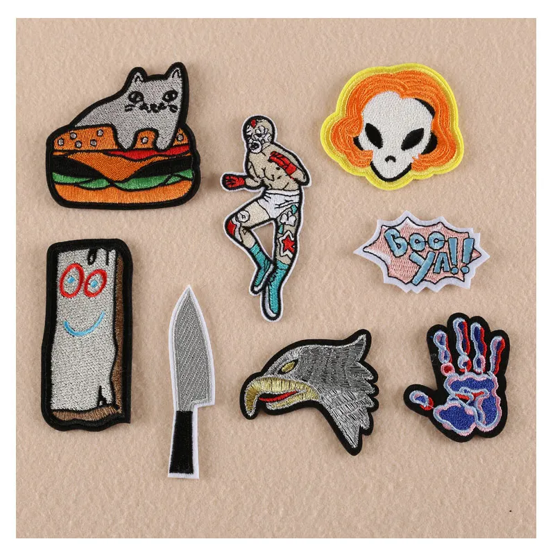 Новинка 2017 года гамбургеры кот Орел пришитые пластыри железные или тканевые