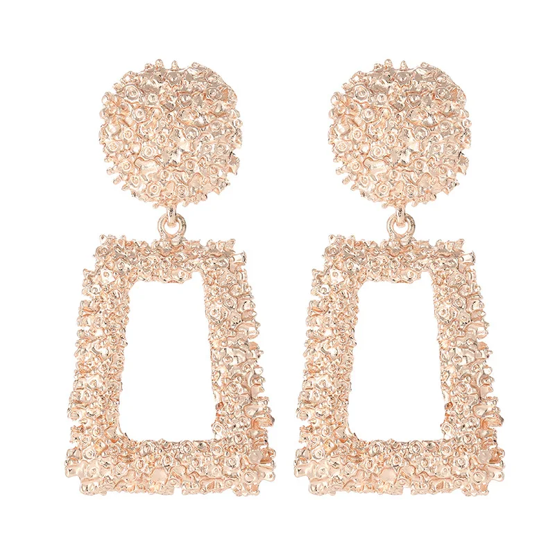 2019 New Vintage Big Drop Earrings For Women Geometric Modern Alloy Statement Hanging Dangle Fashion Female Jewelry | Украшения и