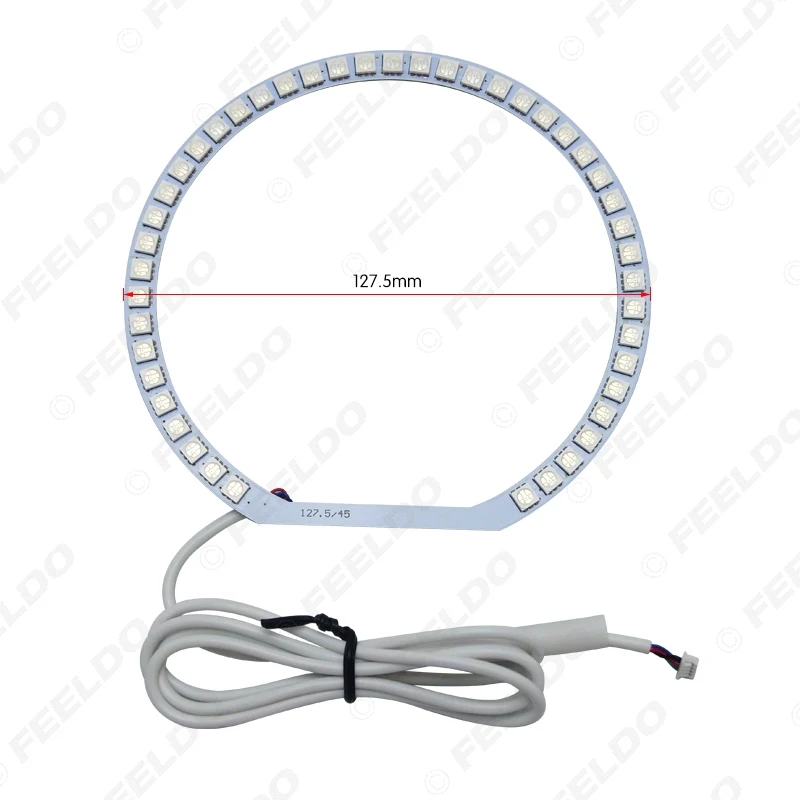 FEELDO 4 шт./компл. автомобиль RGB 5050SMD вспышка LED Ангельские Глазки Halo кольца
